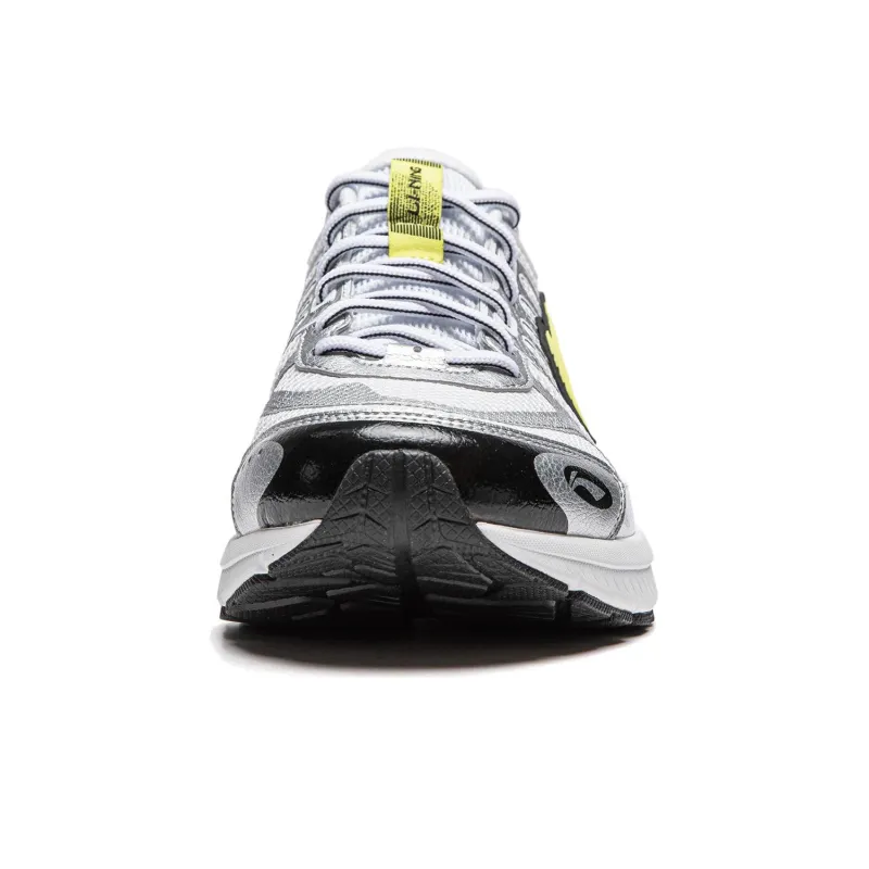 LiNing Shake 1.0 V3 Cushioning Wear Resistant Low Top Casual Running Shoes Men's White Silver-4