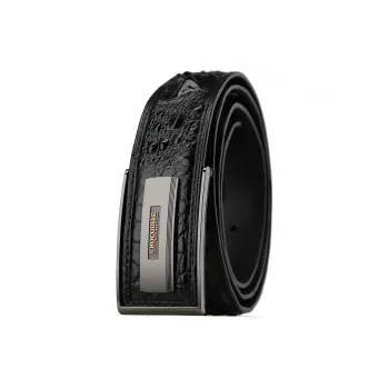 Crocodile Selected Business Boards Cow Leather Leather Belts Men's Width: 3.8CM