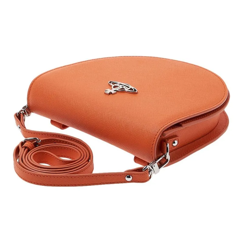Vivienne Westwood Calfskin Shoulder Bag Crossbody Bag Women's Orange-3
