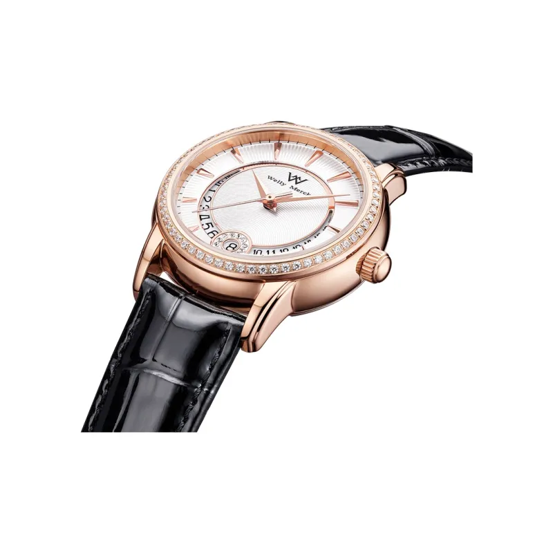 Welly Merck Automatic Mechanical Movement Watch Women's Watch White Dial-2