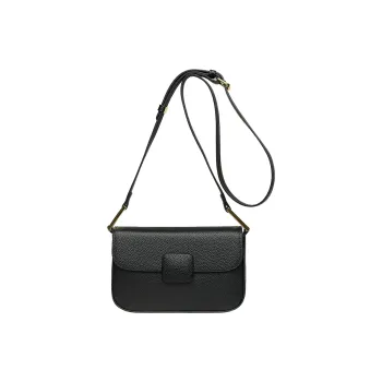 VANDEE Cow Leather Microfiber Crossbody Bag Small Size Women's Black