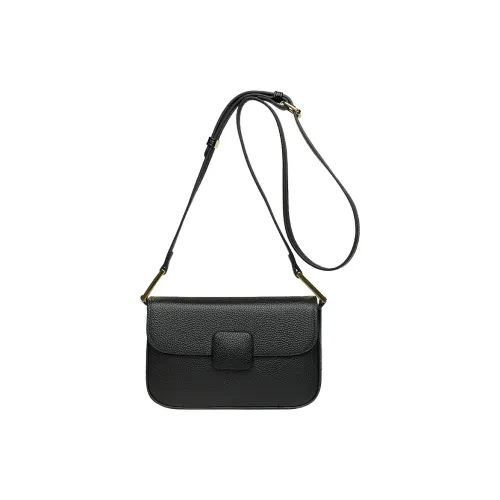 VANDEE Cow Leather Microfiber Crossbody Bag Small Size Women's Black