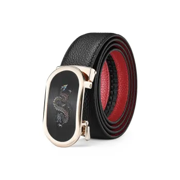 FAIRWHALE Top Grain Cow Leather Belt Men's Width 3.5CM