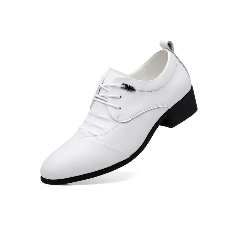 EGCHI Dress Shoes Men Mid Top Black/White-7