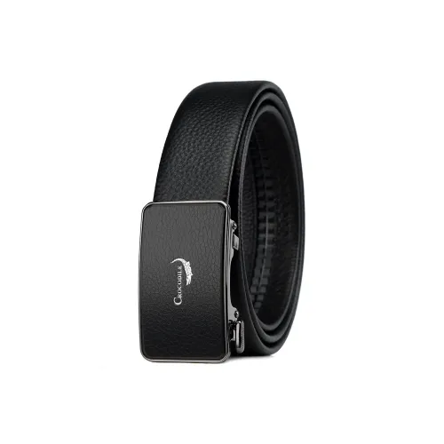 Crocodile Fashion Pants Automatic Buckle Belt Top Grain Cow Leather Leather Belts Men's Width 3.5CM