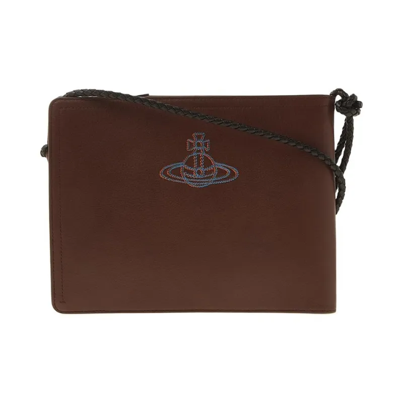 Vivienne Westwood Cow Leather Crossbody Bag Shoulder Bag Women's Brown-0