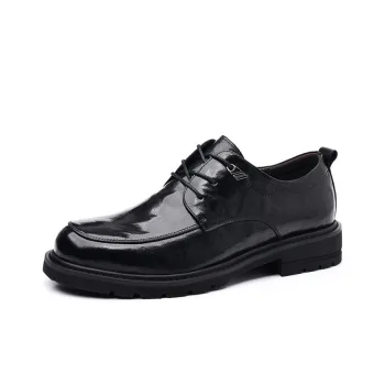 GZZ Dress Shoes Men Low Top Black/Brown