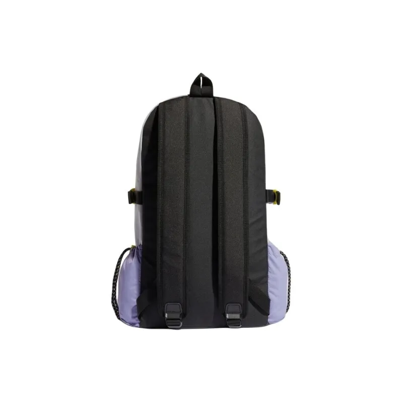Adidas Neo Recycled Polyester Backpack Medium Size Unisex Light Silver & Purple & Lemon-2