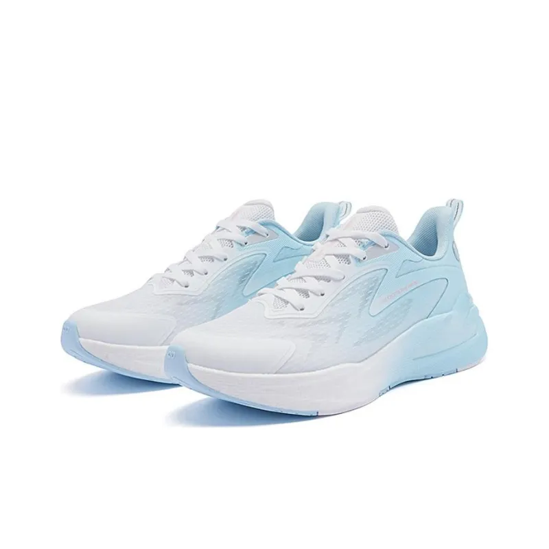 QIAODAN No Fear Of SE Durable Lightweight And Breathable Low Top Running Shoes Women's White Blue-2