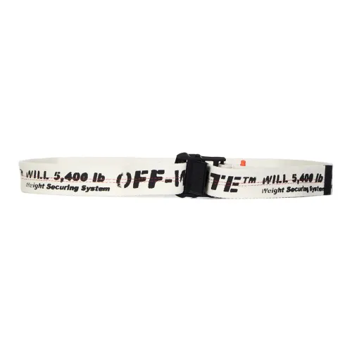 OFF WHITE Cotton Belt Men's White