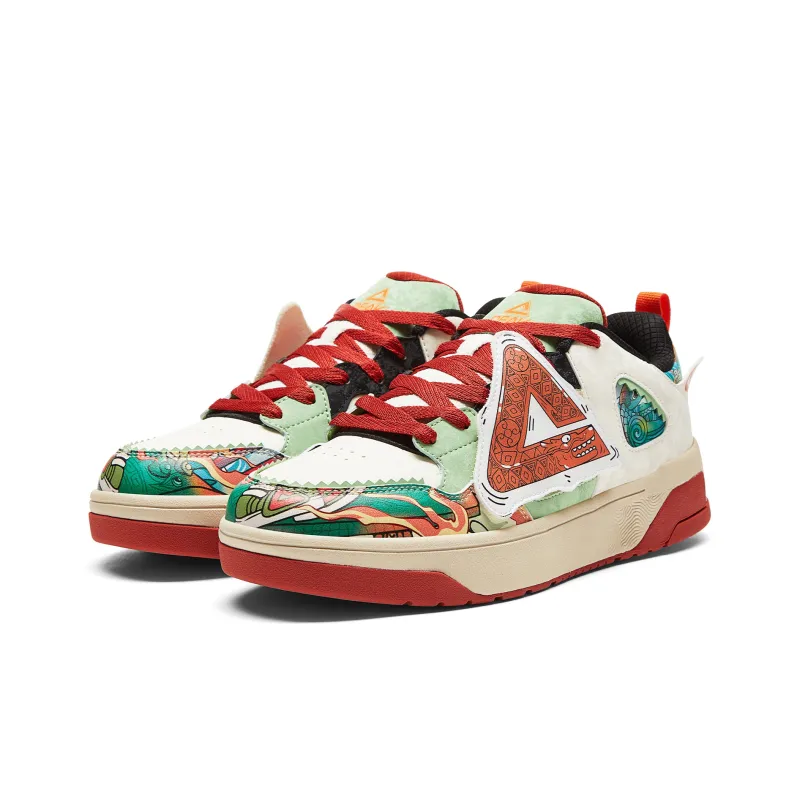 PEAK Taichi Low-Top Skateboard Shoes Men's Dawn Red-1
