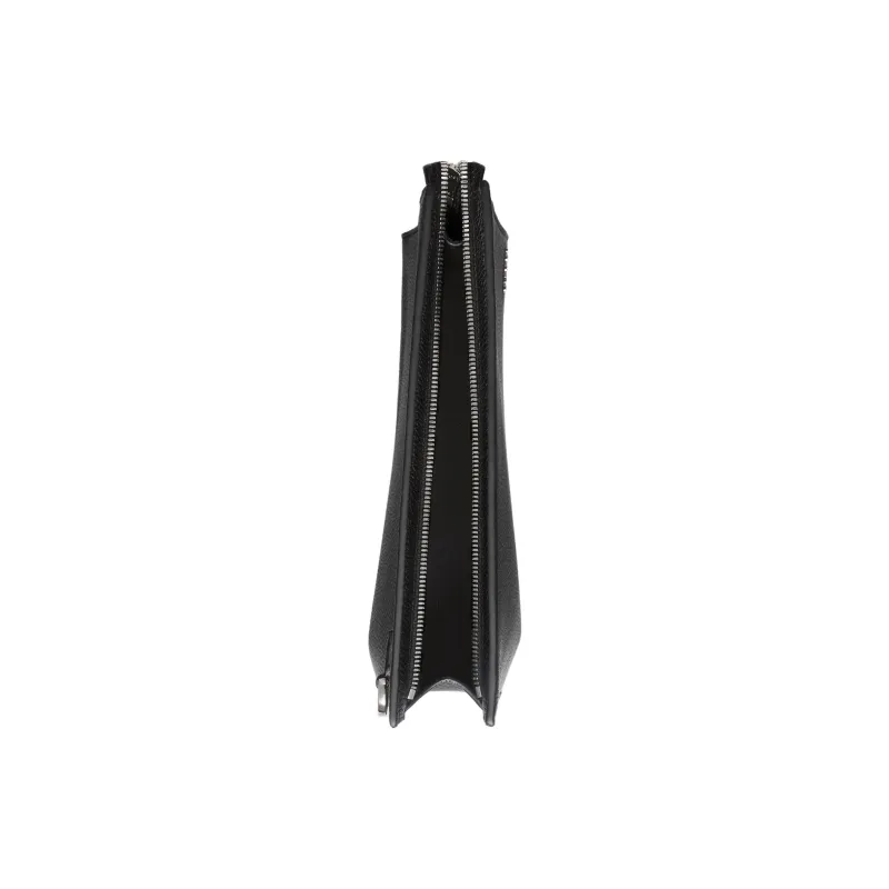 GUCCI Leather Clutch Men's Black-6