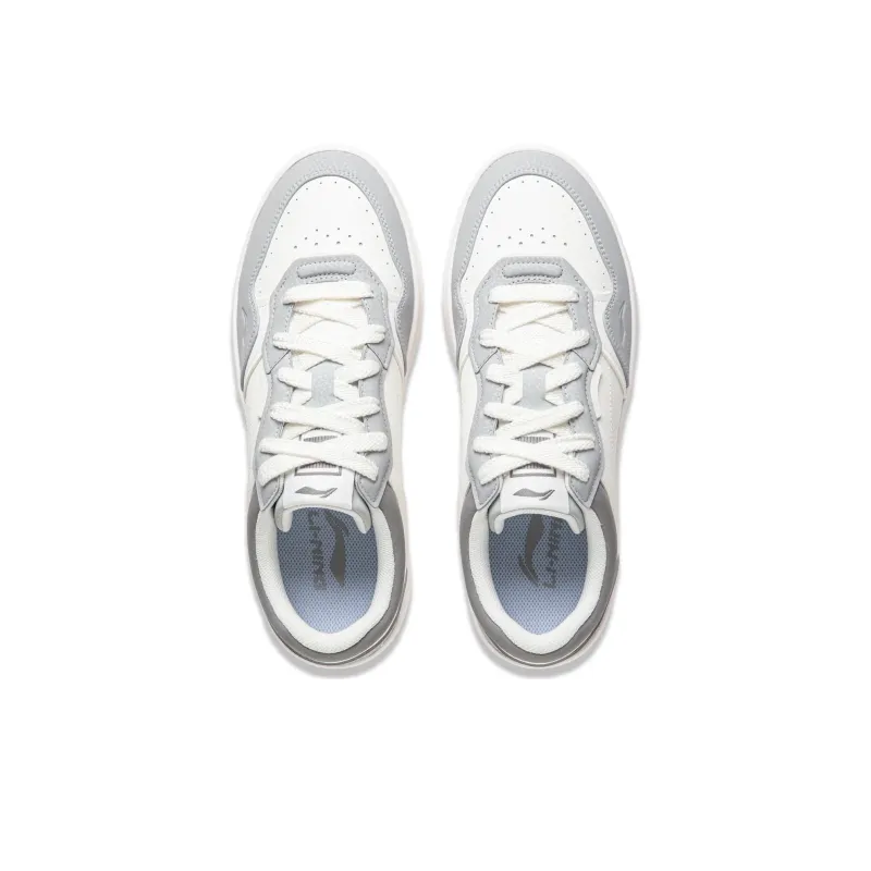 LiNing Line 2.0 At The Beginning V2 Anti Slip Wear Resistant Skateboard Shoes Men's White Gray-2