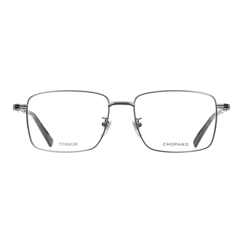 CHOPARD Alpine Eagle Plate Frame Pure Titanium Irregular Shape Eyeglass Frames Men's Gunmetal-1