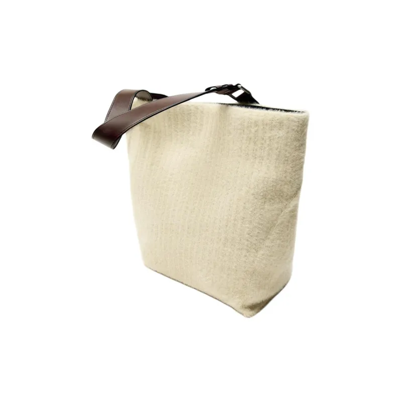 ZARA Polyamide Tote Bag Shopping Bag Shoulder Bag Handbag Large Size Women's Ecru-2