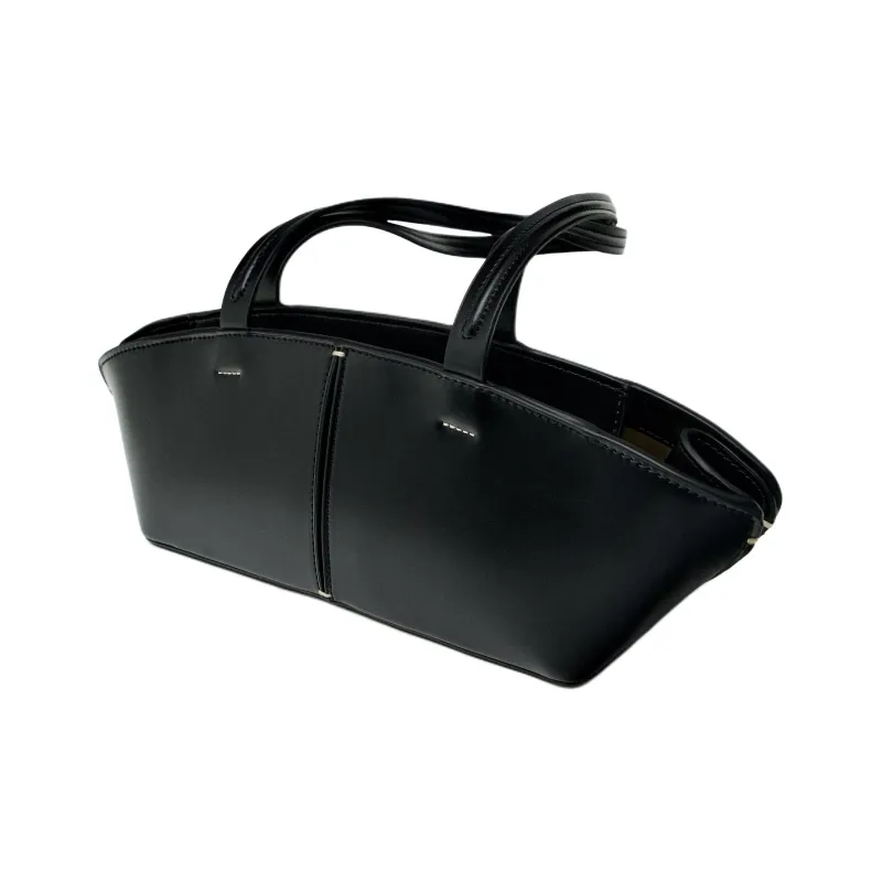 ZARA PU Handbag, Shoulder Bag Small Size Women's Black-2