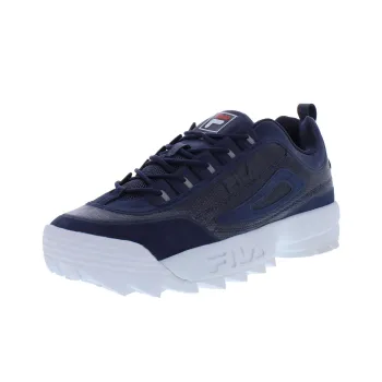 FILA Disruptor Anti Slip Wear Resistant Low Top Casual Shoes Men's Blue White