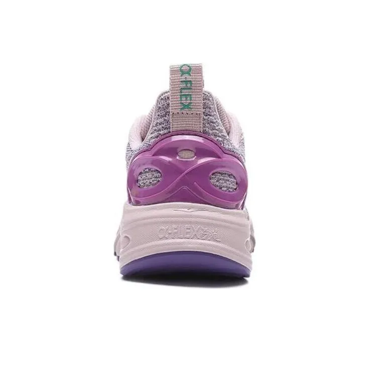 Erke Chi Pan Α Fle Cushioned Slip Resistant Abrasion Resistant Breathable Low Top Running Shoes Women's Fuchsia-4