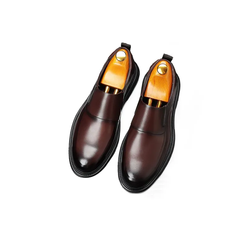YEDANI Dress Shoes Men Low Top Black/Brown-7