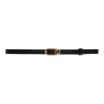 GUCCI Interlocking G buckle Leather Belt