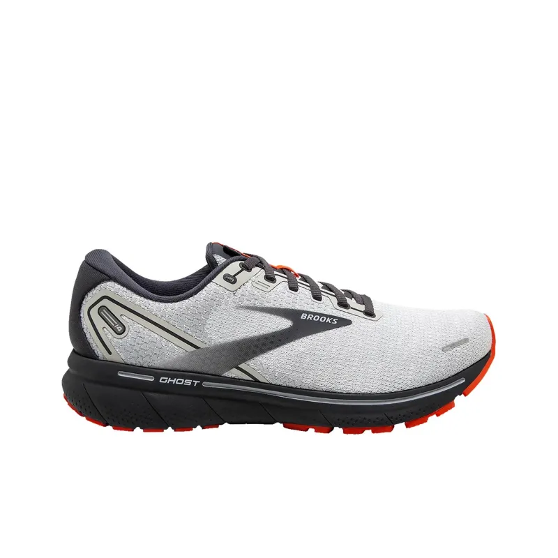 Brooks Ghost 14 Anti Slip Wear Resistant Low Top Marathon Running Shoes Men's Gray Orange-1