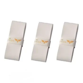 Hongjian Badminton Grip Tape Pure White PU Tennis Rackets Fishing Rod Controller Wrapped With Strap Thin 15 Items