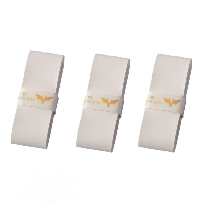 Hongjian Badminton Grip Tape Pure White PU Tennis Rackets Fishing Rod Controller Wrapped With Strap Thin 15 Items-0