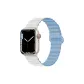Apple Magnetic Silicone Strap-White & Light Blue