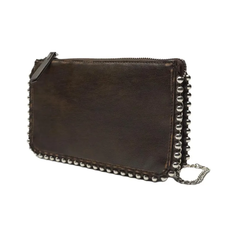 ZARA PU Wallets Shoulder Bag Crossbody Bag Small Size Women's Brown-1