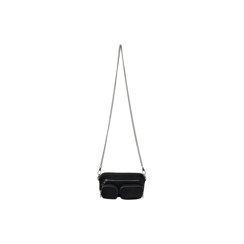 ZARA Nylon Shoulder Bag Handbag Shoulder Bag Crossbody Bag Small Size Women's Black-1
