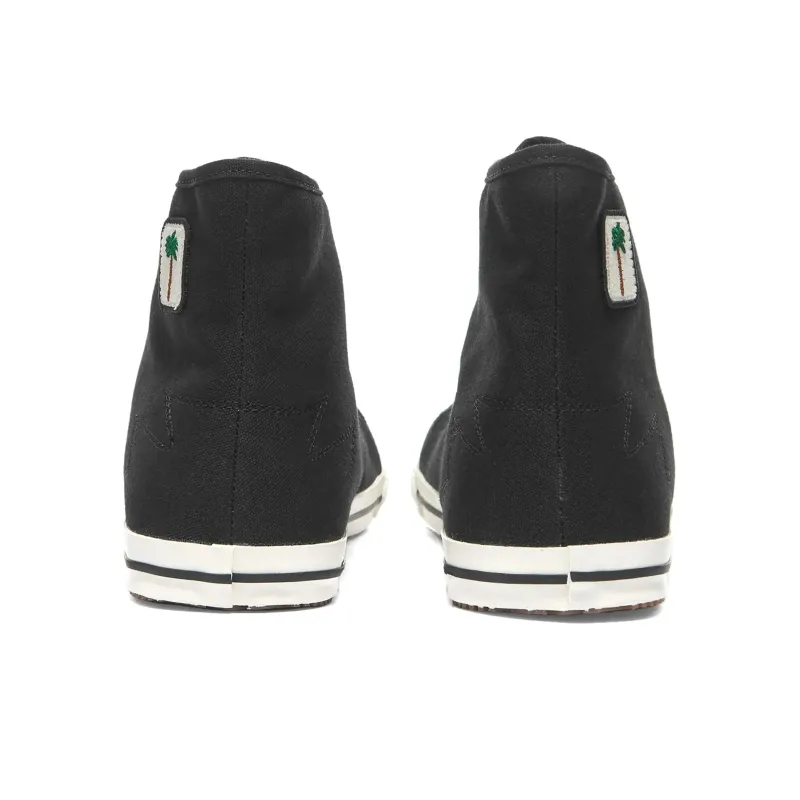 PALM ANGELS High Top Vulcanized Sneaker Black White-3