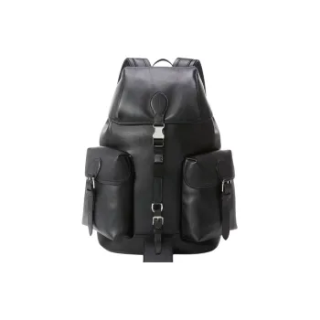 Ralph Lauren Medium Foldover top Leather Backpack
