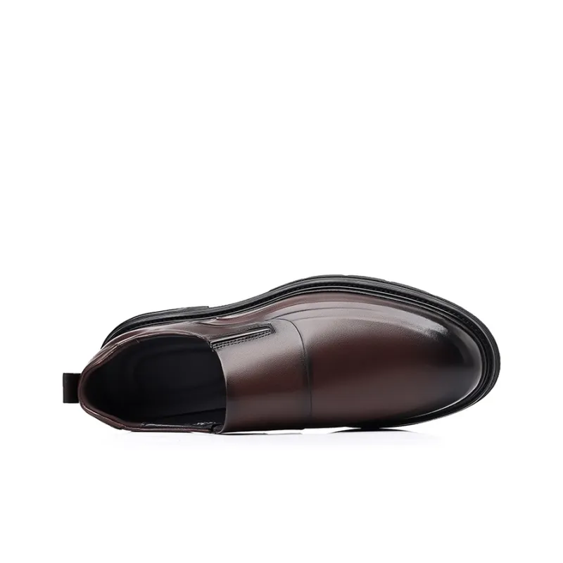 YEDANI Dress Shoes Men Low Top Black/Brown-6
