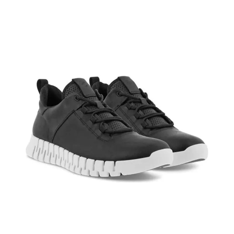 Ecco Low Top Casual Shoes Men's Black-1