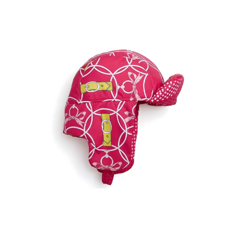 HERMES Canvas Trapper Hats Women's Pink-1