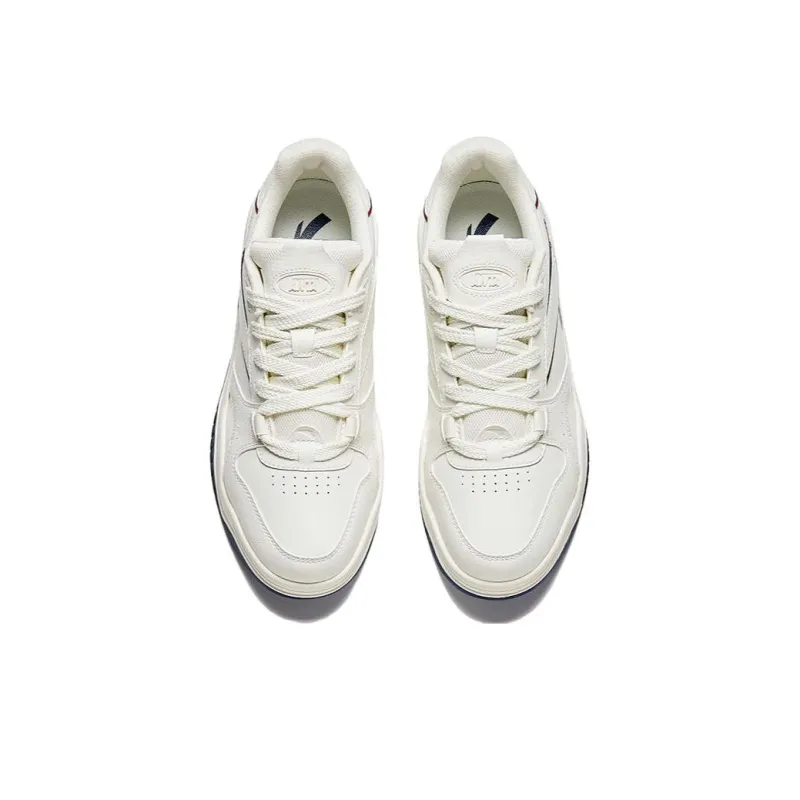 Anta Wave Shoes Slip-Resistant Low-Top Skateboard Shoes Women's Ivory White With Pale Blue Undertones-3