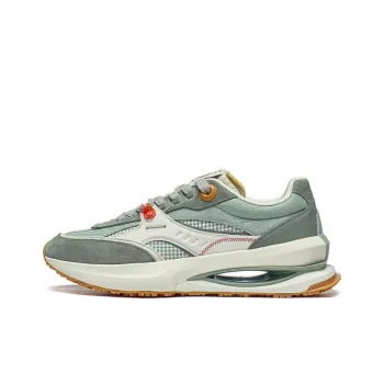 LiNing 92 Shadow Anti Slip Wear Resistant Low Top Casual Shoes Men's Gray Green