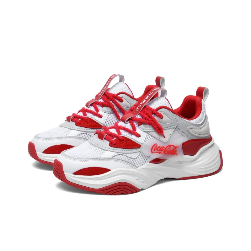 Coca Cola Wear Resistant Height Increasing Low Top Chunky Sneakers Unisex-20