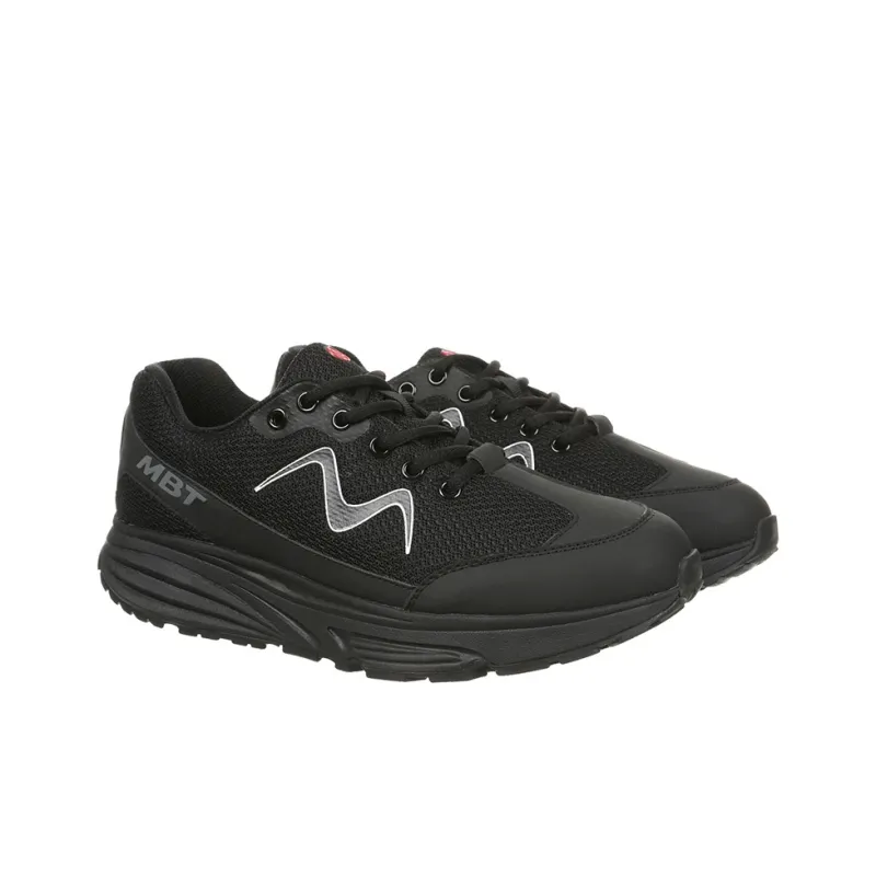 MBT Cushioning Breathable Height Increasing Rebound Wear Resistant Low Top Running Shoes Women's Black-2