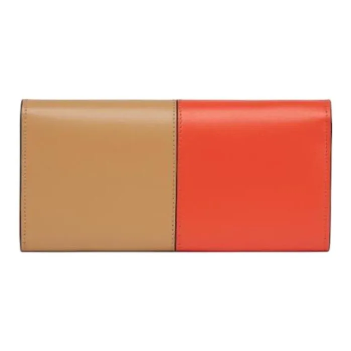 FENDI Leather Shoulder Bag, Crossbody Bag, Wallet Women's Red & Beige-2