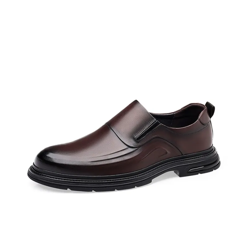 YEDANI Dress Shoes Men Low Top Black/Brown-5