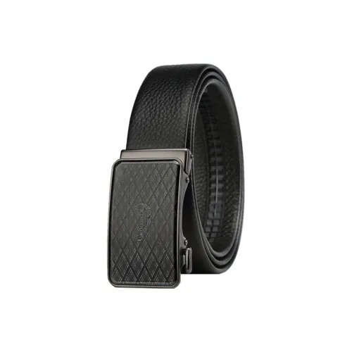 Crocodile Business Diamond Pattern Automatic Buckle Top Grain Cow Leather Leather Belts Men's Width 3.5CM