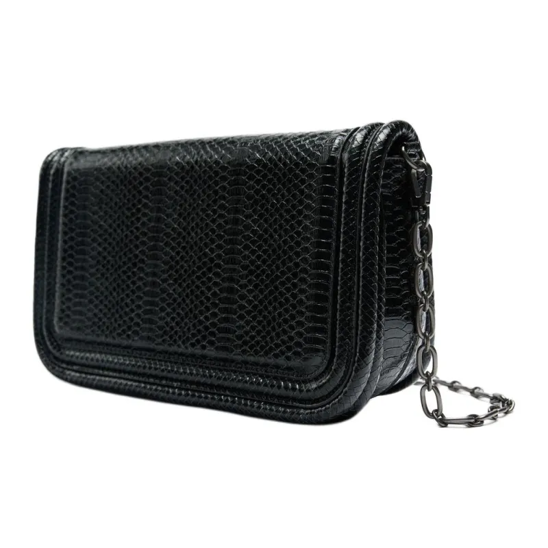 ZARA Polyurethane Shoulder Bag Crossbody Bag Small Size Women's Black-1