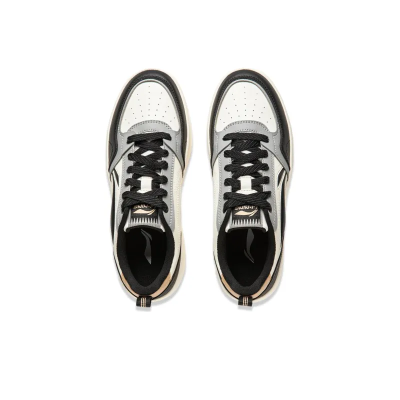 LiNing Yuanbao V2 Anti Slip Wear Resistant Skateboard Shoes Men's Black White Gray-3