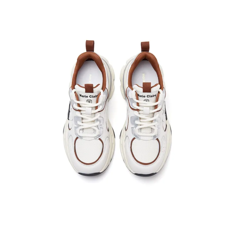 Marie Claire Low Top Chunky Sneakers 5cm Women's Ceramic Ivory-2