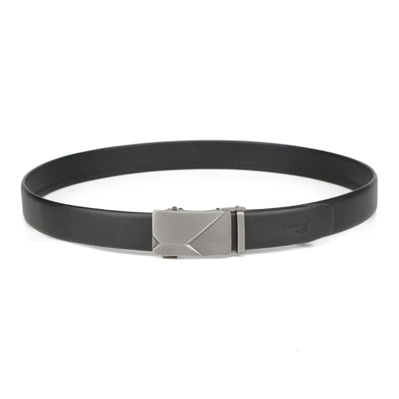 Crocodile Box Automatic Buckle Top Grain Cow Leather Genuine Leather Belt Men's 3.5CM-1