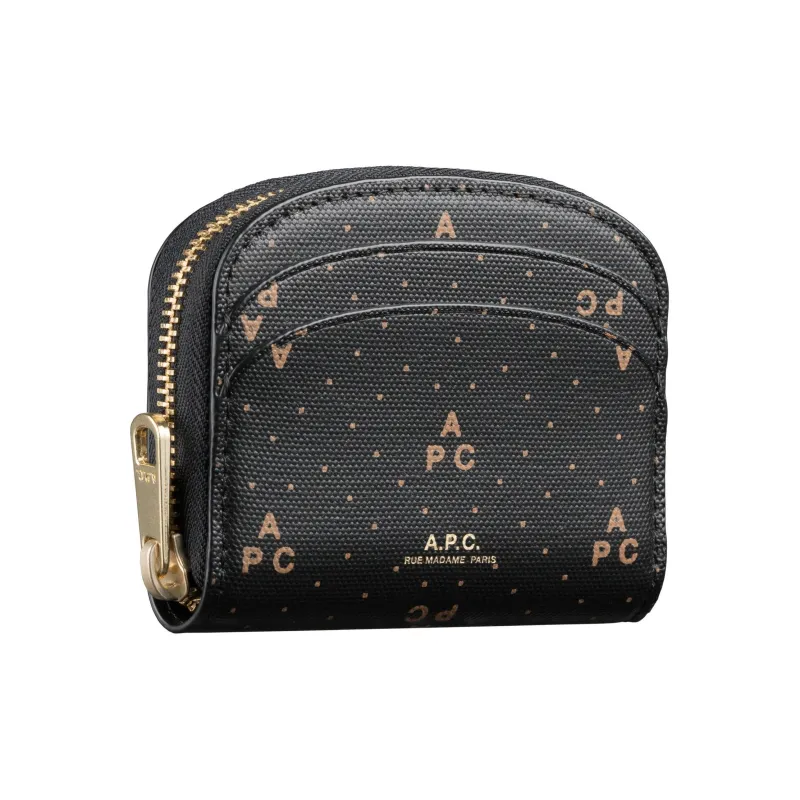 A.P.C Cotton With Polyurethane Wallet Women's Black-4