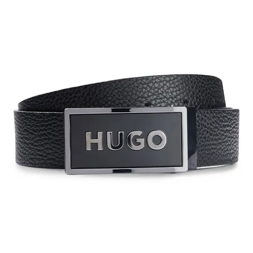 HUGO BOSS Leather Belts Men Black