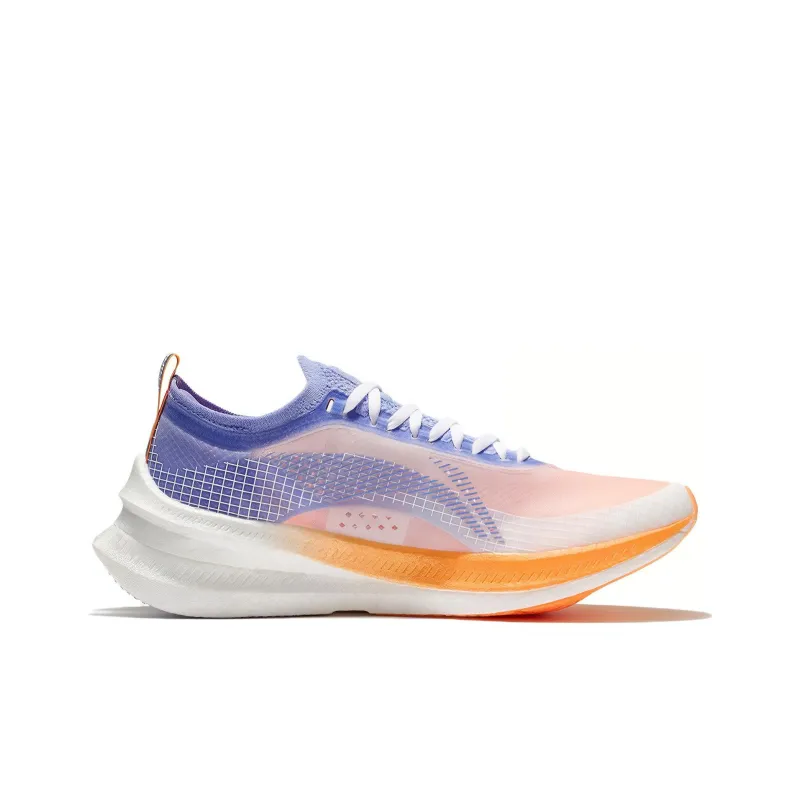 LINING Feidian 2 Elite Running Shoes Women's Low Top Standard White/Neon Hydrangea Blue Purple-1