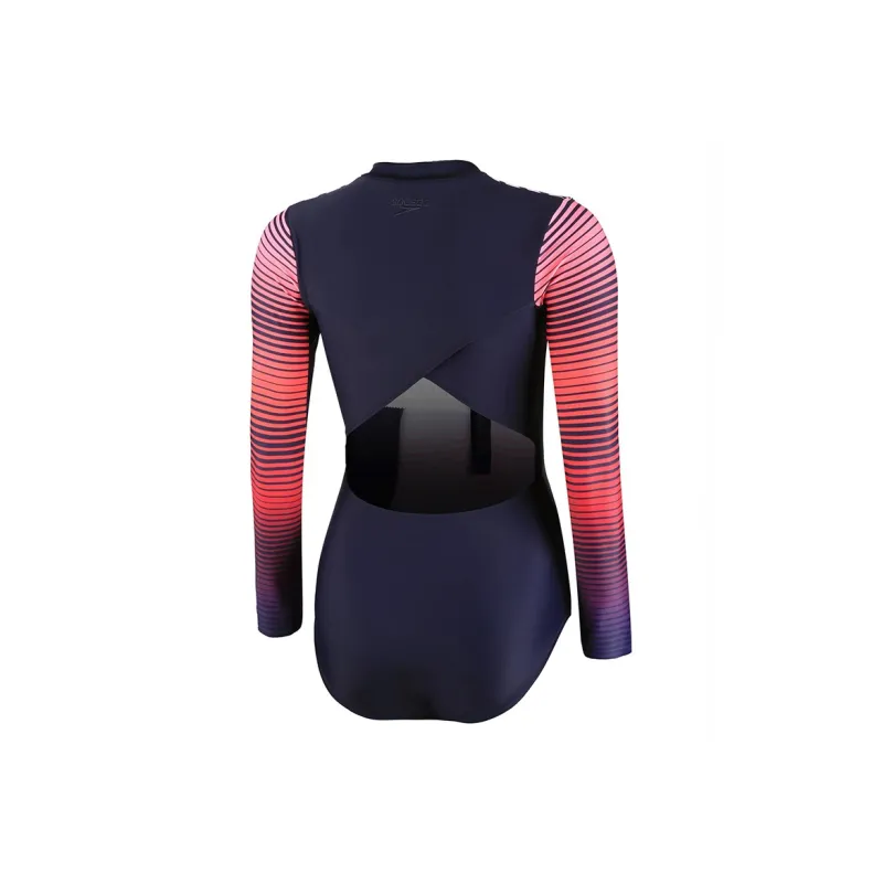 Speedo One piece Swimsuit Women's Sea Blue/Orange Pink/Purple-1